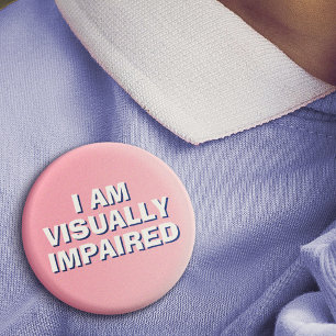 Minimal Pink Typography Visually Impaired Button