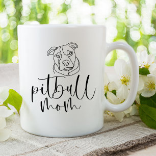 Minimal Pitbull Mom Coffee Mug