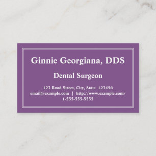 Minimal & Plain Dental Surgeon Business Card