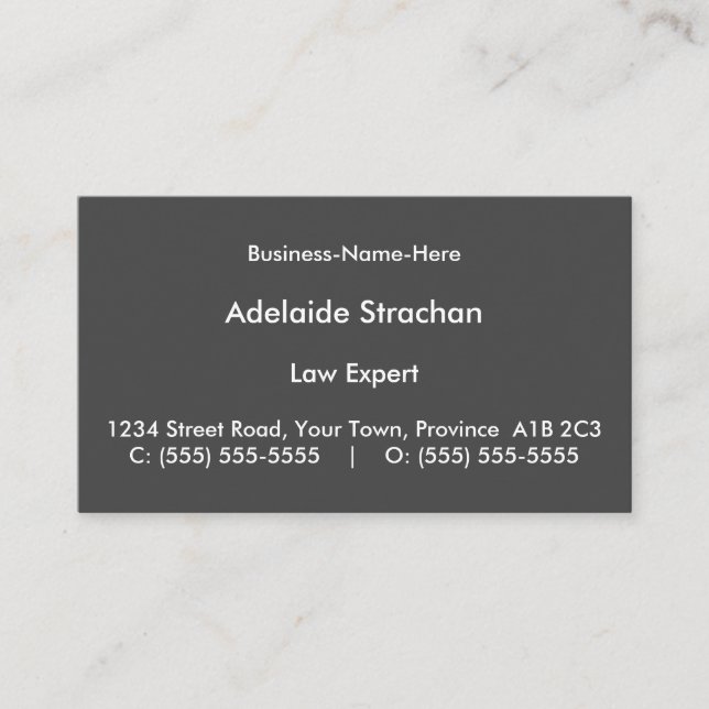 Minimal, Plain, & Humble Business Card (Front)