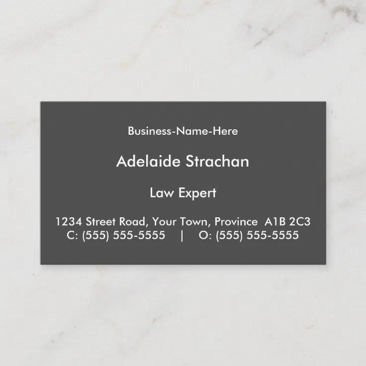 Minimal, Plain, & Humble Business Card Zazzle