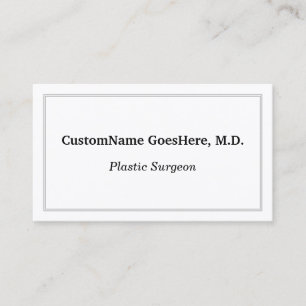 Minimal Plastic Surgeon Profile Card