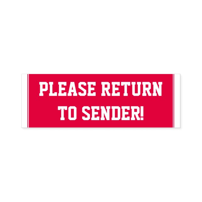Minimal "PLEASE RETURN TO SENDER!" Rubber Stamp (Design)