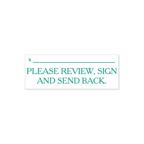 Minimal PLEASE REVIEW SIGN AND SEND BACK Self_inking Stamp