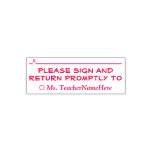 [ Thumbnail: Minimal "Please Sign and Return Promptly To" Self-Inking Stamp ]