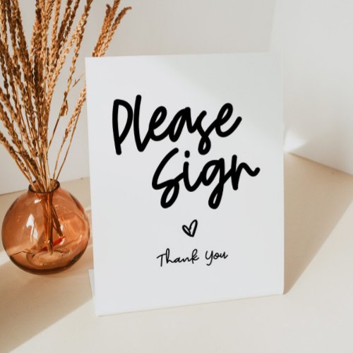 Minimal Please Sign Thank You Guest Book Sign