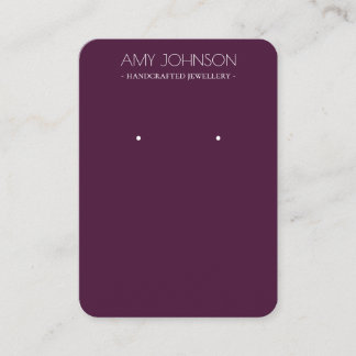 Minimal Plum Earring display cards