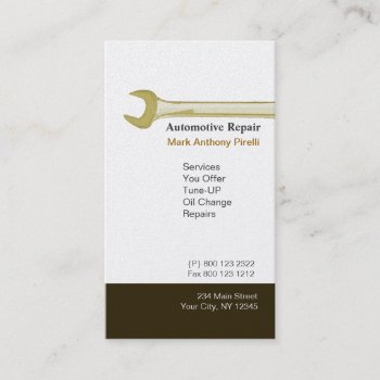 Minimal Plumber  Handyman Construction Mechanic Business Card by 911business at Zazzle