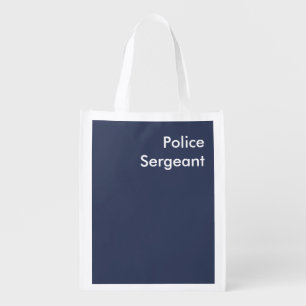 Minimal Police Sergeant Grocery Bag