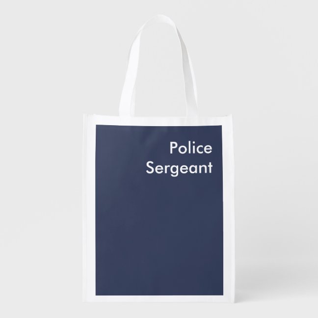 Minimal Police Sergeant Grocery Bag