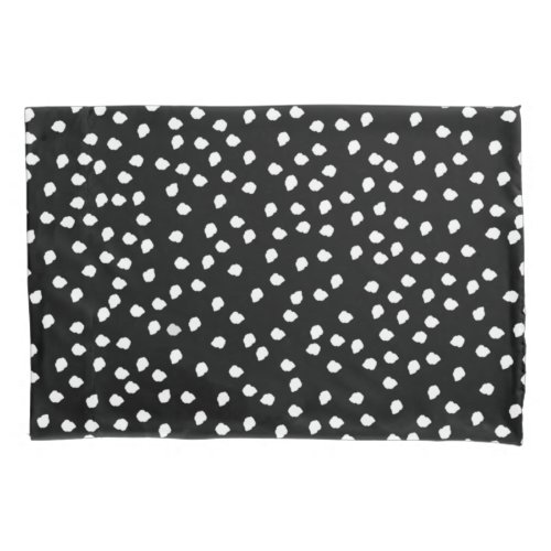 Minimal Polka Dot Black and White Pillow Case