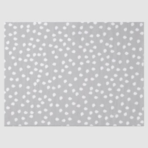 Minimal Polka Dot Gray and White  Tissue Paper