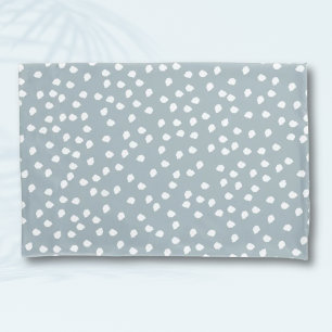 Minimal Polka Dot Gray Green and White Pillow Case