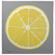 Minimal Pop Fresh Lemon Slice Cloth Napkin