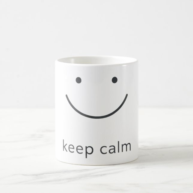 Minimal Positive Mood Design Coffee Mug (Center)