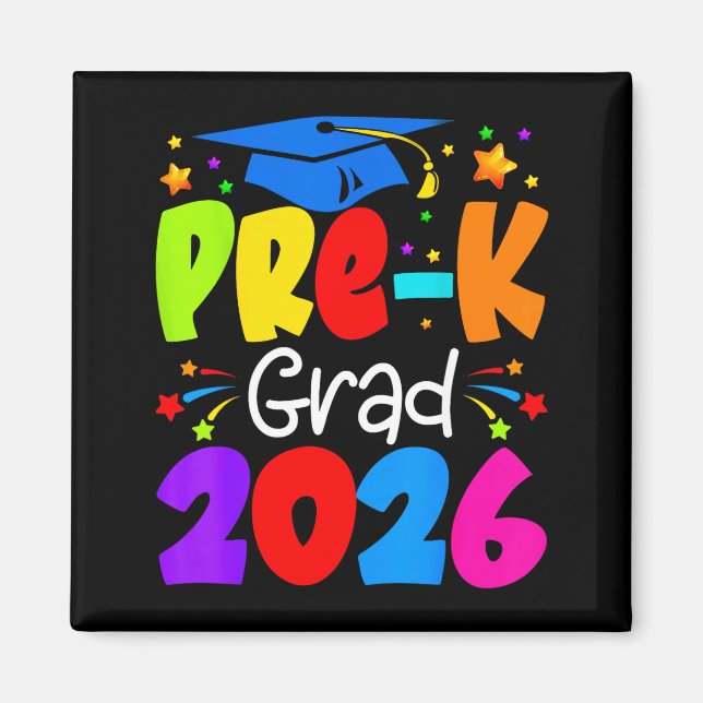 Minimal Pre Grad 2026 Preschool Graduation Magnet (Front)