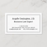 [ Thumbnail: Minimal, Professional Attorney Business Card ]