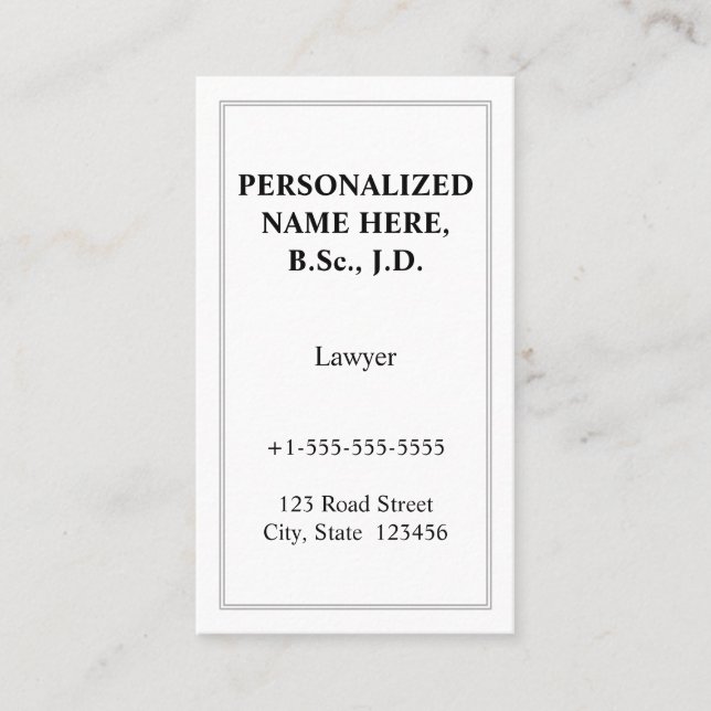 Minimal, Professional Business Card (Front)