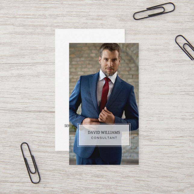 Minimal & Professional Business Photo Business Car Business Card (Front/Back In Situ)