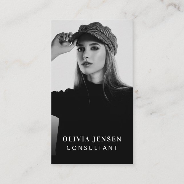 Minimal & Professional Business Photo Business Card (Front)