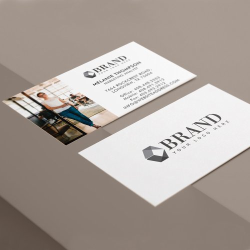 Minimal Professional Business Photo  Company Logo Business Card