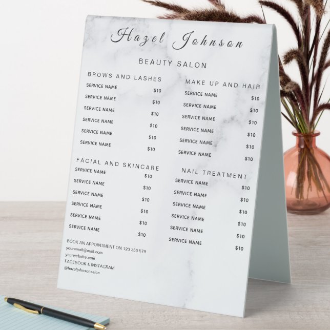 Minimal Professional Business Table Tent Sign (In SItu (Table))