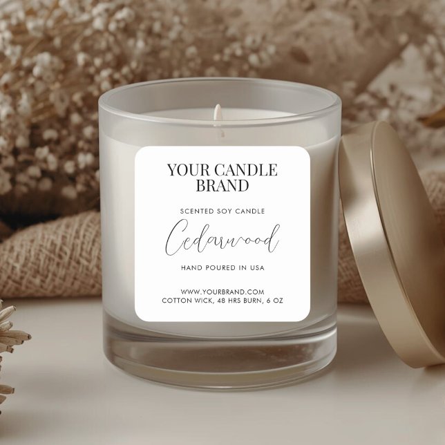Minimal professional candle product label (Creator Uploaded)
