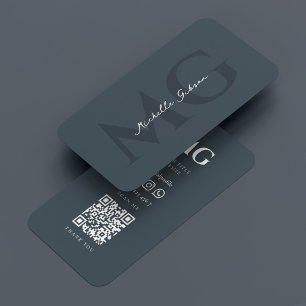 Minimal Professional Charcoal Simple Business Card