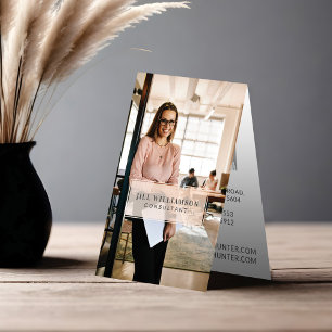 Minimal Professional Company Logo & Business Photo Business Card