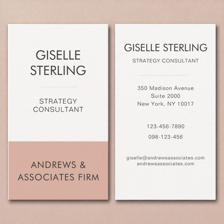 Minimal Professional Corporate Employee Modern Business Card