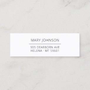 Minimal Professional Elegant Typography 06. Mini Business Card