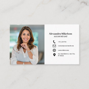 Minimal & Professional Employee Business Photo  Card
