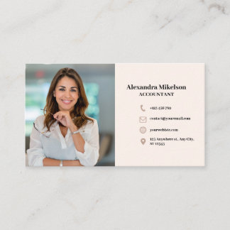 Minimal & Professional Employee Business Photo  Card