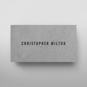 Minimal Professional Grey White Consultant  Business Card