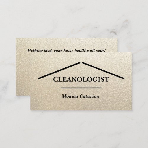 Minimal Professional Home Cleaning Business Card