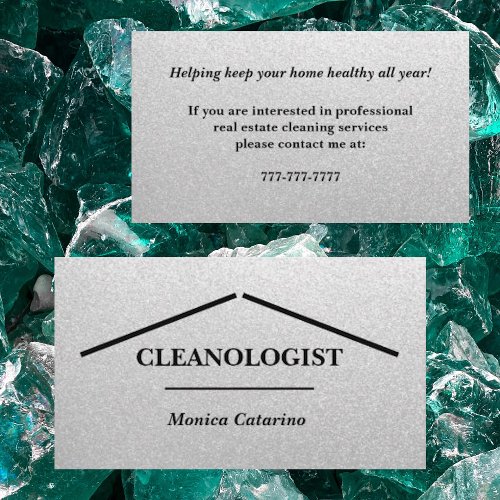 Minimal Professional Home Cleaning Business Card