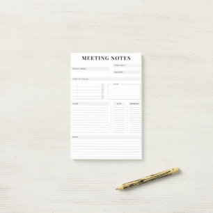 Minimal Professional Meeting Notes Planner