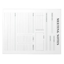 Minimal Professional Meeting Notes Planner