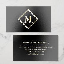 Minimal Professional Monogram Initial Gold Foil