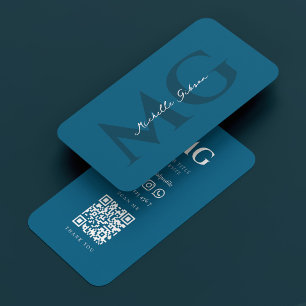 Minimal Professional Ocean Blue Business Card