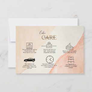 Minimal Professional Orange Terracotta Cake Care Thank You Card
