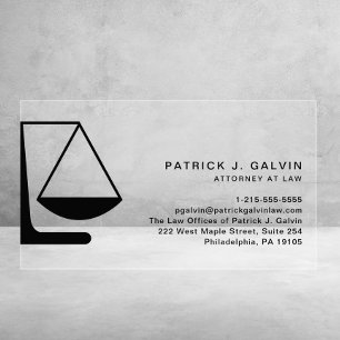 Minimal Professional QR Code Black Clear Business Cards