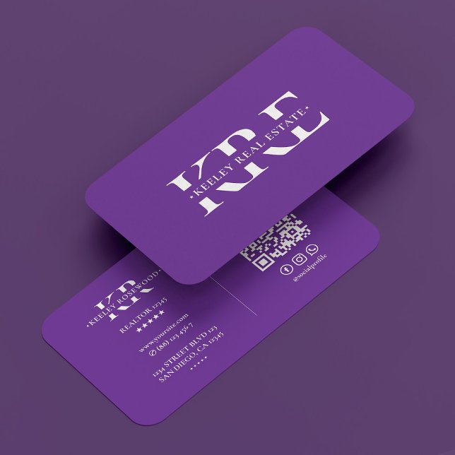 Minimal Professional Royal Purple Modern Business Card (Minimal Professional Royal Purple Modern Business Card
)