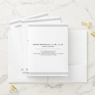 Minimal Public Notary Pocket Folder
