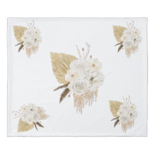 Minimal Purple Butterfly Floral Duvet Cover