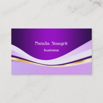 Minimal Purple Line Business Card by Stangrit at Zazzle