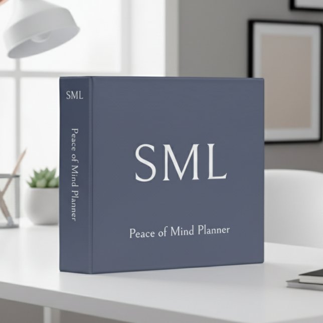 Minimal Purple Monogram End of Life Planner 3 Ring Binder (Creator Uploaded)