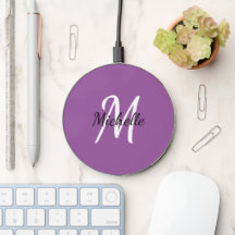 Minimal Purple Monogrammed