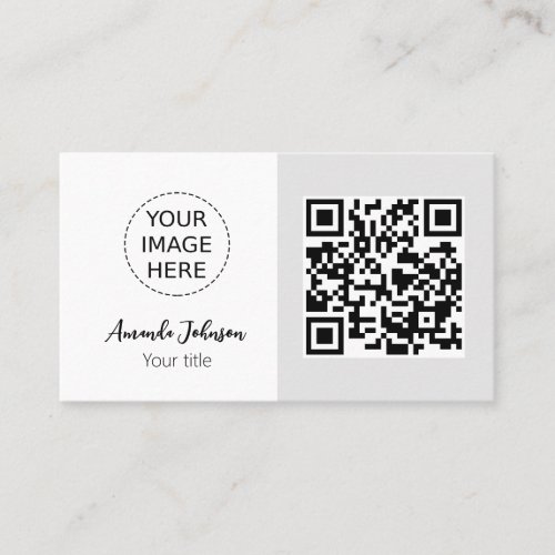 Minimal QR Code Business Card with Your Logo