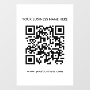 Minimal QR Code Business Wall Decal